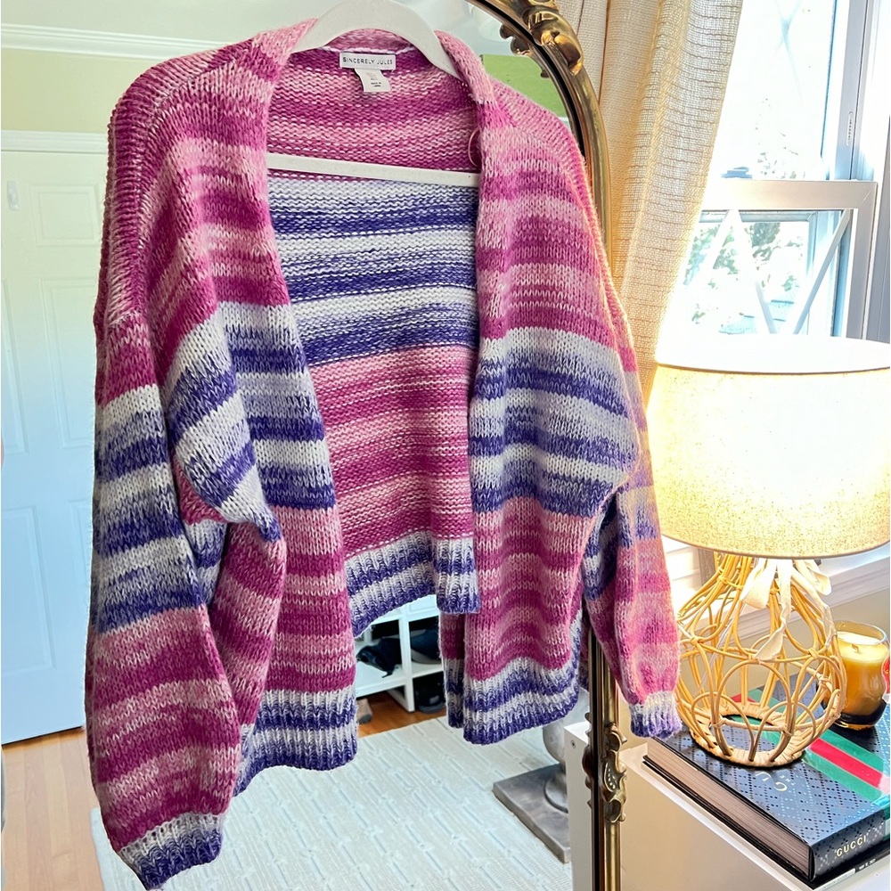 Sloughy Pink striped cardigan
